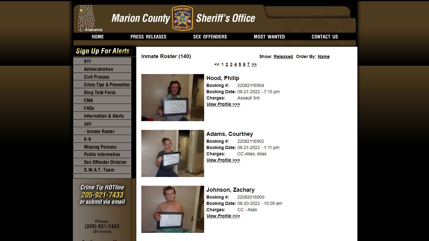 Inmate Roster - Current Inmates Booking Date Descending - Marion County ...